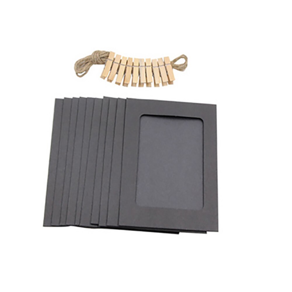 Fotolijst Voor Foto Houten Fotolijst Clip Papier Foto Houder Bruiloft Muur Decor Graduation Party Photo Booth Props 10 stuks: A