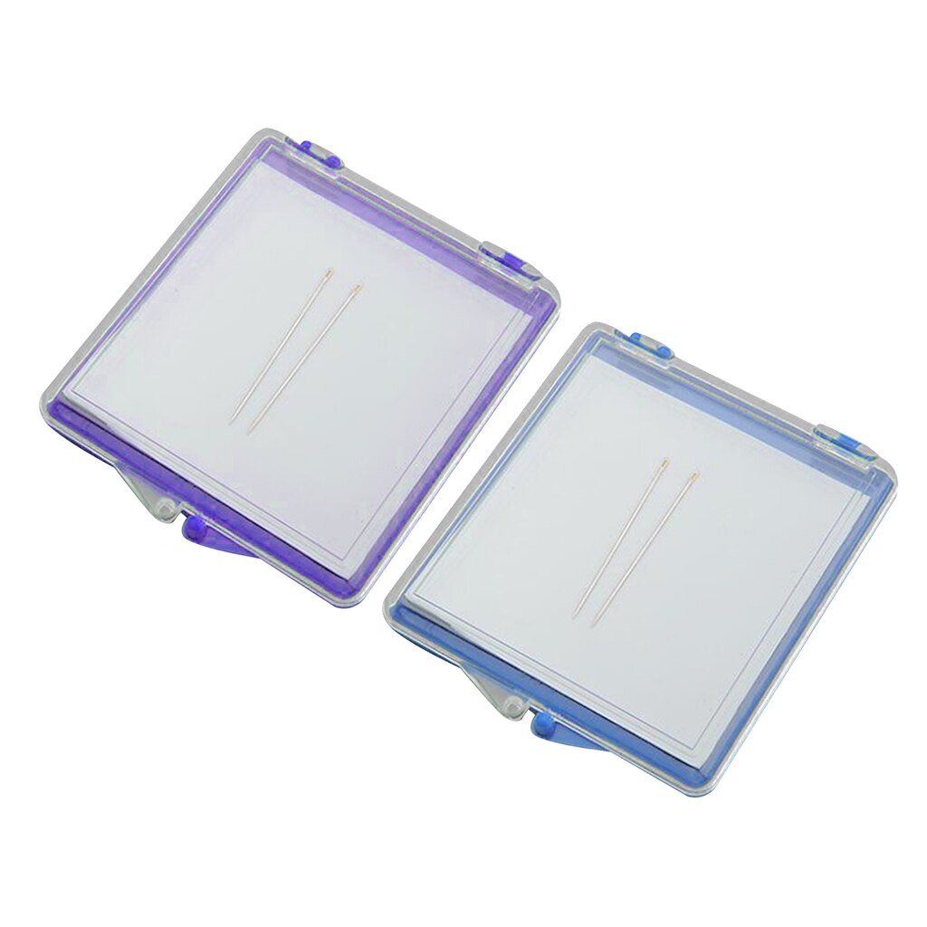 Square Lid Magnetic Sewing Pin Cushion Clear Top Craft Home Needle Pincushion Embroidery Sewing Storage Case Quilting 2 Pins Kit