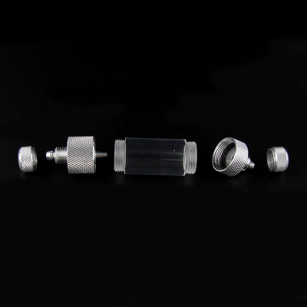 Double Head Aquarium CO2 Bubble Counter Aluminum Alloy Non-return CO2 Regulator Carbon Dioxide Measurement Device