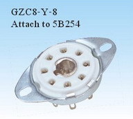 GZC8-Y-8 Tube en céramique 8 broches argent plaqué prise pour 5B254 4P1S