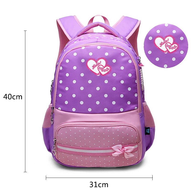 ZON ACHT Schooltassen voor Meisjes Vrouwen Rugzak Goedkope Schoudertas Kinderen Rugzakken mochilas escolares infantis: Purple small