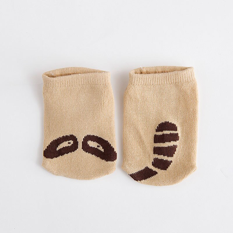 Hylidge Katoenen Baby Meisje Sokken Kids Kinderen Korte Sokken Leuke Cartoon Baby Peuter Vloer Sokken: Brown Bear / 24M