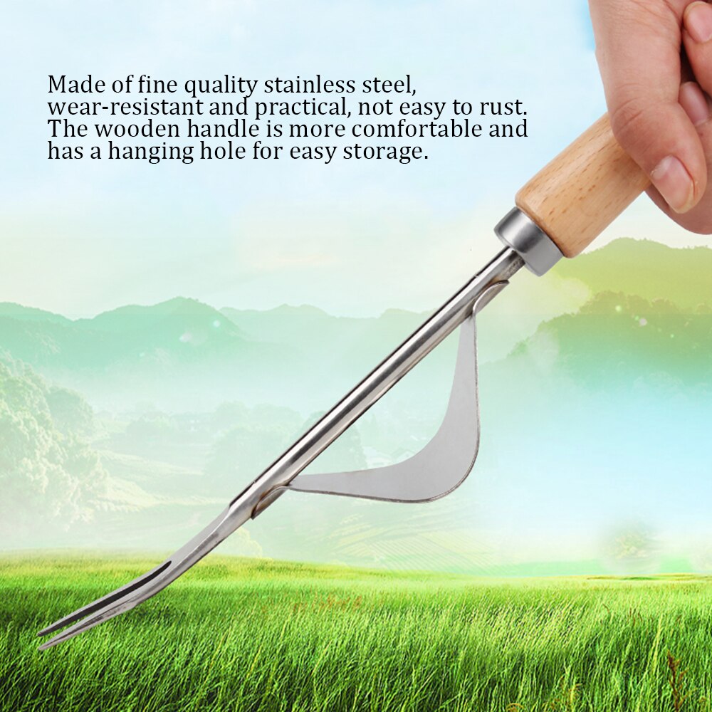 Manual Digging Puller Weeding Tool Durable Seedling Transplanter Hand Easy To Use Weeder Fork Garden Shovel Home Stainless Steel