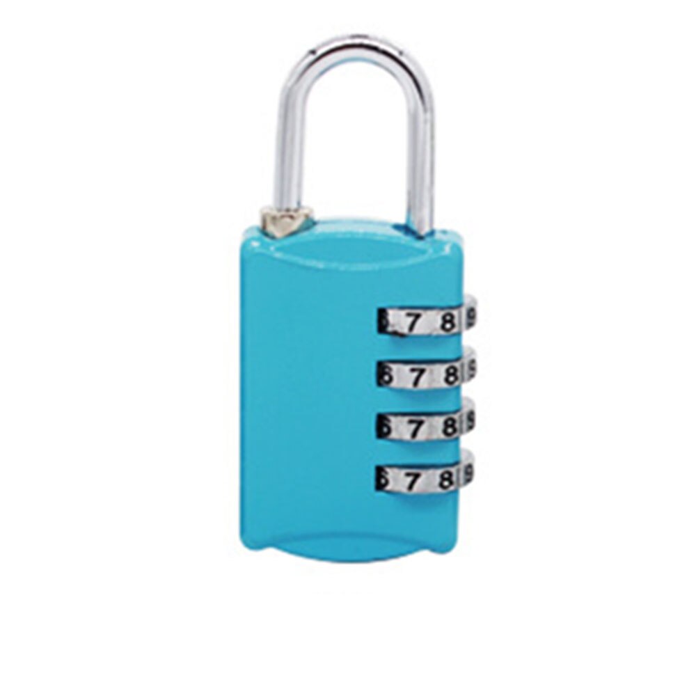 Resettable 4 Digit Combination Mini Lock Travel Luggage Suitcase Bag Weatherproof Protection Padlock Outdoor Safely Code Lock: Blue