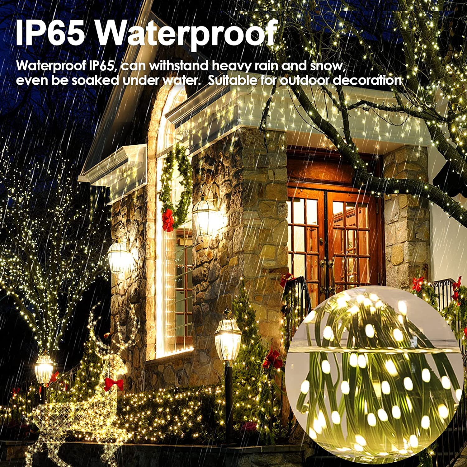 Solar LED Fairy Light Outdoor Garden Decor Garland Street IP65 Waterproof String Lights Solar Powered Lights With Remote