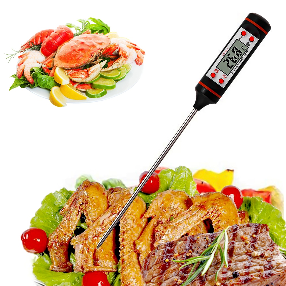 Meijuner Voedsel Plug-In Digitale Thermometer Effen Vloeibare Thermometer Voor Test De Temperatuur Van Groenten En Vlees
