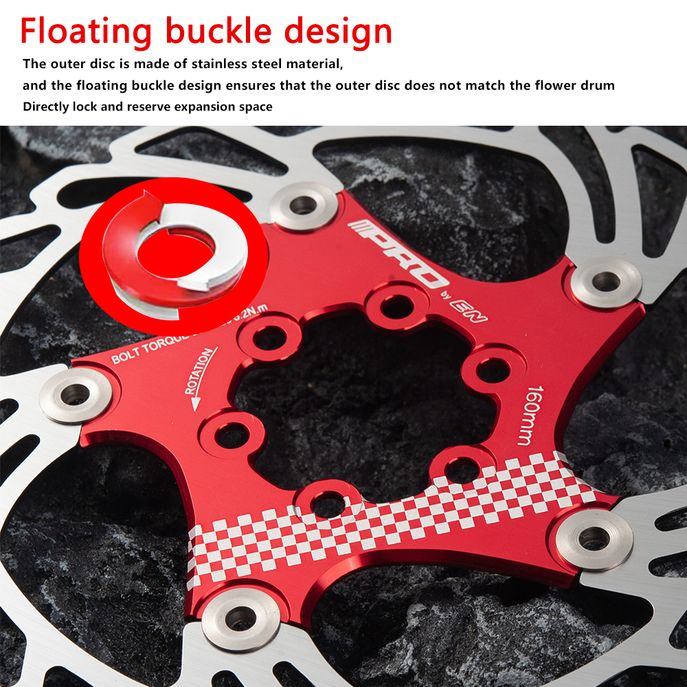 IIIPRO bicicleta 140MM 160MM freno de disco Rotor flotante engrosamiento anodizado enfriamiento rápido disco ultraligero