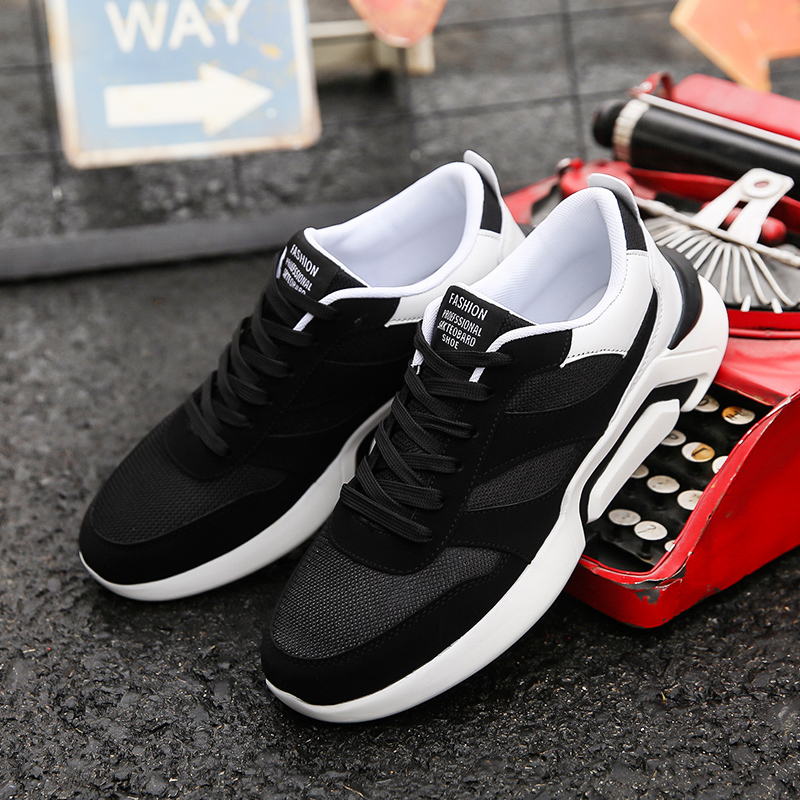 Style Fly Breathable Korean-style Students Casual Shoes Men Outdoor Sports Running Shoes Casual Sneakers Wear-Resistan