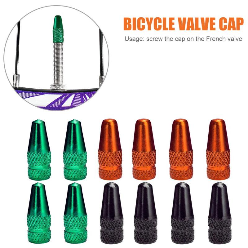 Durevoli tappi per valvole francesi per biciclette resistenti all&#39;usura 12x CNC Mountain Bike MTB stelo ruota coperchio valvola francese accessori per biciclette