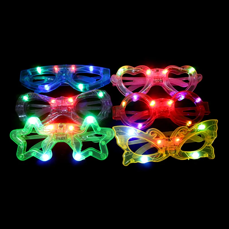 1Pcs Adult Kids LED Glasses Light Up Party Sunglasses Glow Blinds Shutter Neon Flash Carnival Cosplay Birthday Wedding Christmas