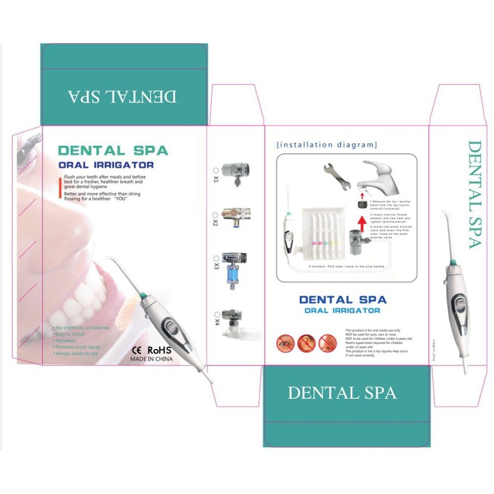 Grifo irrigador Oral portátil, higiene Dental, chorro de agua, grifo de conexión, dispositivo de flotación Dental para el cuidado de los dientes en el hogar