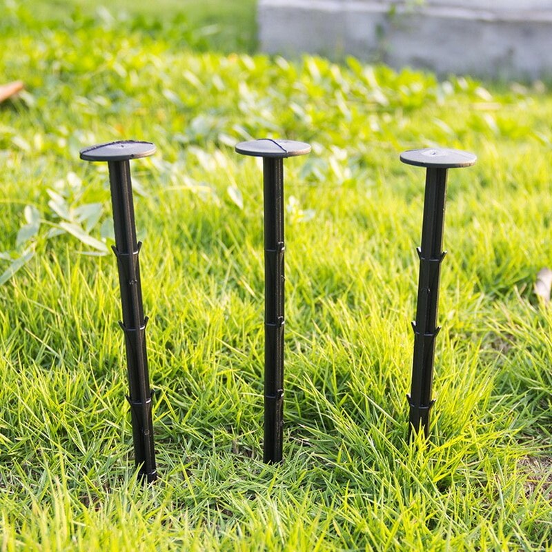 10 uds, estacas de plástico para Tartas, anclajes de paisaje, picos de anclaje para mantener la red de jardín y el borde de la tela del paisaje