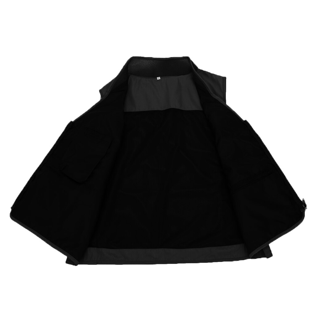 Fishing Vest Quick Dry Fish Vest Memory Fabric Waistcoat Multi-Pockets Casual Jacket for Work Fishing Photographer Journalist