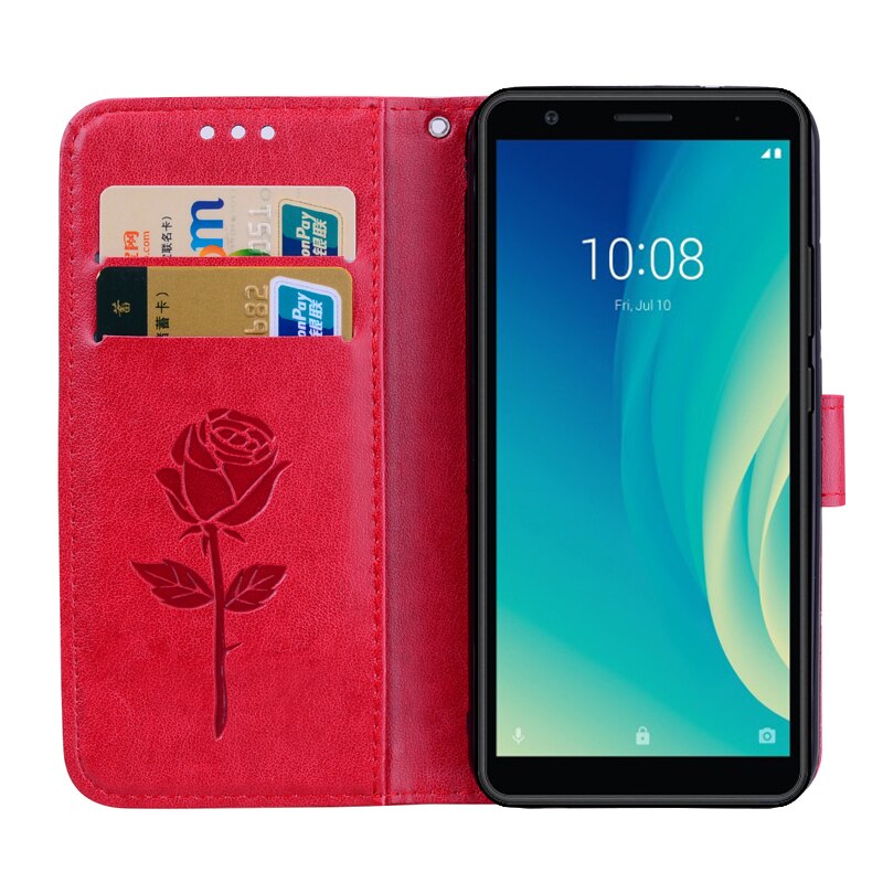 Custodia per fiori rosa per ZTE Axon 40 Ultra portafoglio per donna custodia per telefono magnetica custodia per Carcasa ZTE Blade L210 20 Smart Mujer Etui