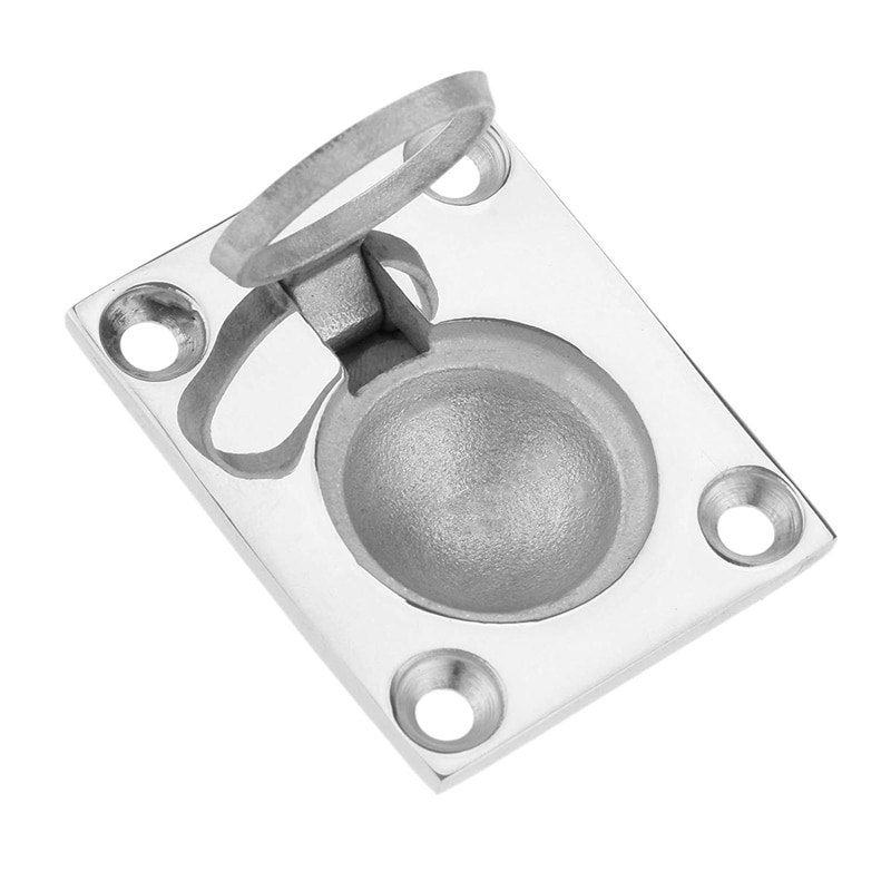 New48 X 38Mm Boot Locker Hatch Klink Kast Flush Mount Ring Pull Handvat Marine Surfen Hardware 316 Roestvrij Staal