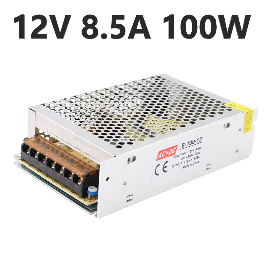 12V Power Supply AC DC 12V 2A 3A 5A 10A 15A 20A AC DC Adapter 220 To 12v Power Supply Source 500w 220v 12v Led Transformer: 12V 8.5A 100W