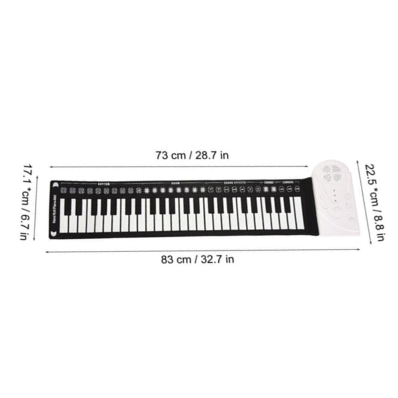 rollen-hoch Klaviatur Klavier, Tragbare 49 Tasten Elektronische Hand rollen Tastatur Pädagogisches Instrument für freundlicher freundlicher