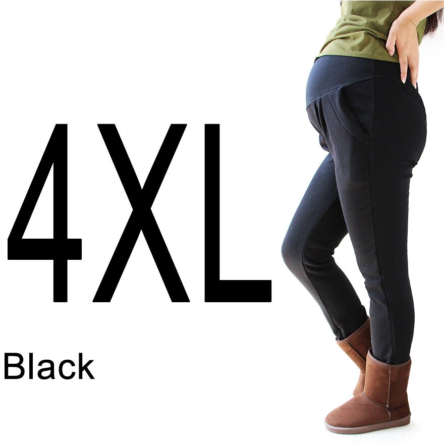 Big Size Winter Maternity Velvet Leggings XL XXL 3XL 4XL Adjustable High Elastic Legging Pants For Pregnant Women Warm Clothes
