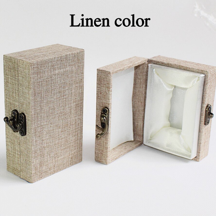 Chinese Stijl Seal Doos Schilderij Kalligrafie Stempel Verpakking Geschenkdoos Seal Cuting Art Setsignet: Linen color