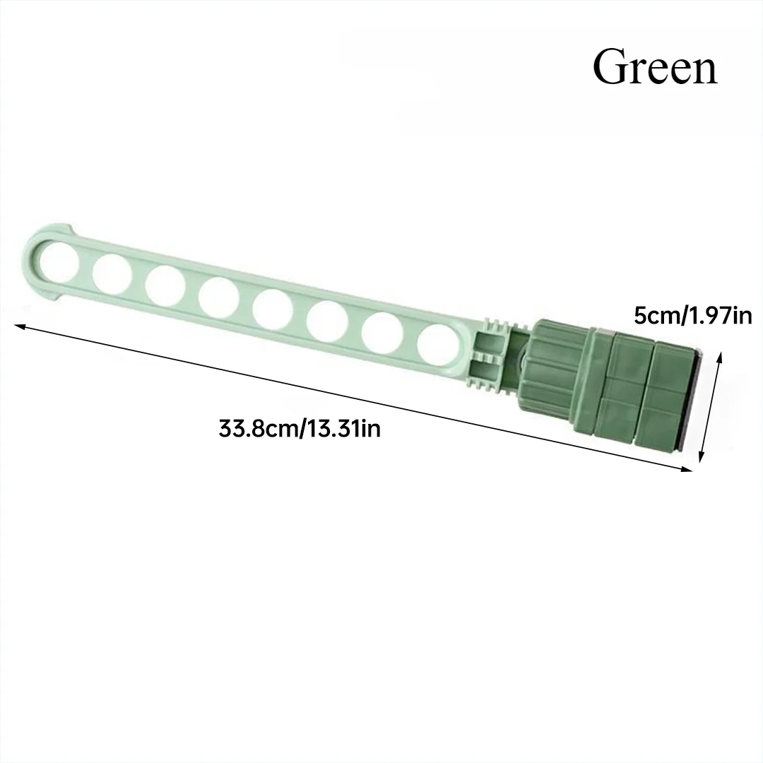 Colgador de ropa con marco de ventana, tendedero colgante portátil, tendedero de ventana interior, estante colgante para el hogar para ropa con 8 agujeros: Verde
