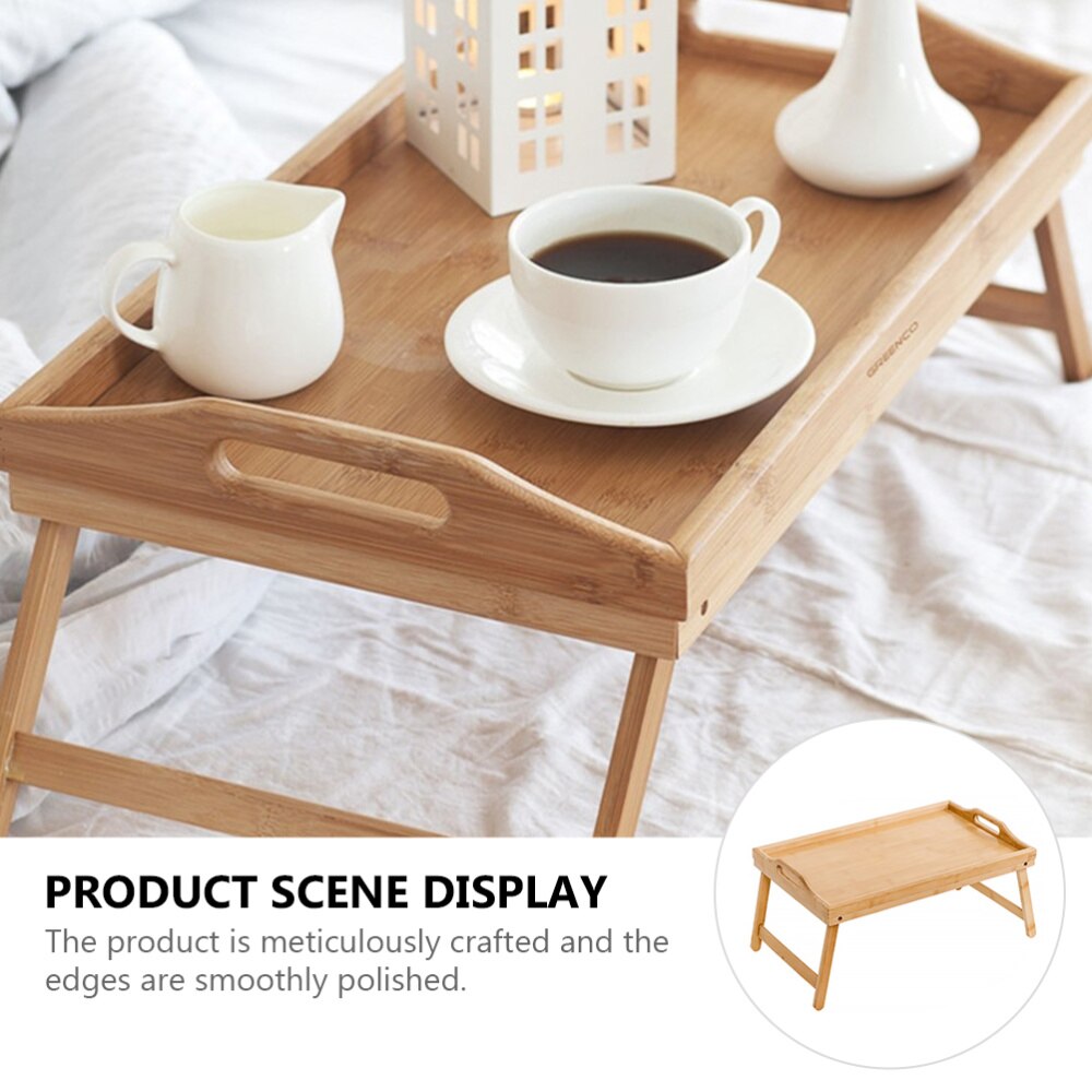 1Pc Bamboo Desk Smooth Portable Computer Desk Laptop Desk for Home Outdoor Bed