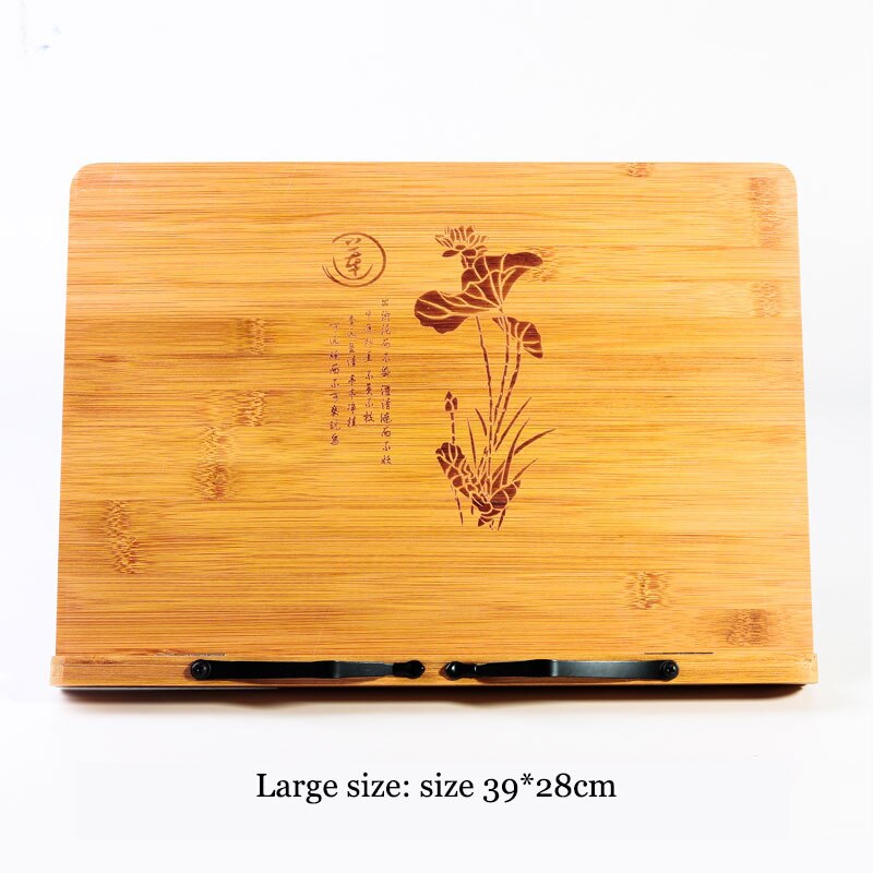 Djustable Reading Rest Tablet Cook Home Study Room Book Holder Foldable Cookbook Stand Pages Fixed Kitchen Bookends Shelf Wood: 1