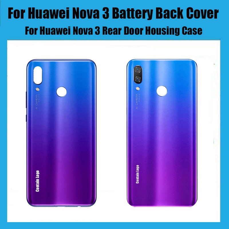 Funda trasera para Huawei Nova 3, carcasa de batería, reemplazo