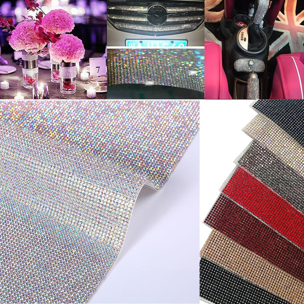 Strass brillants en cristal, 40x24cm, autocollant de décoration de voiture à faire soi-même