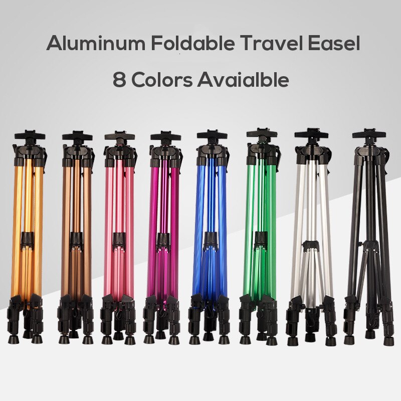 Portable Adjustable Metal Sketch Easel Stand Foldable Travel Easel Aluminum Alloy Easel Sketch Drawing For Artist Art Supplies