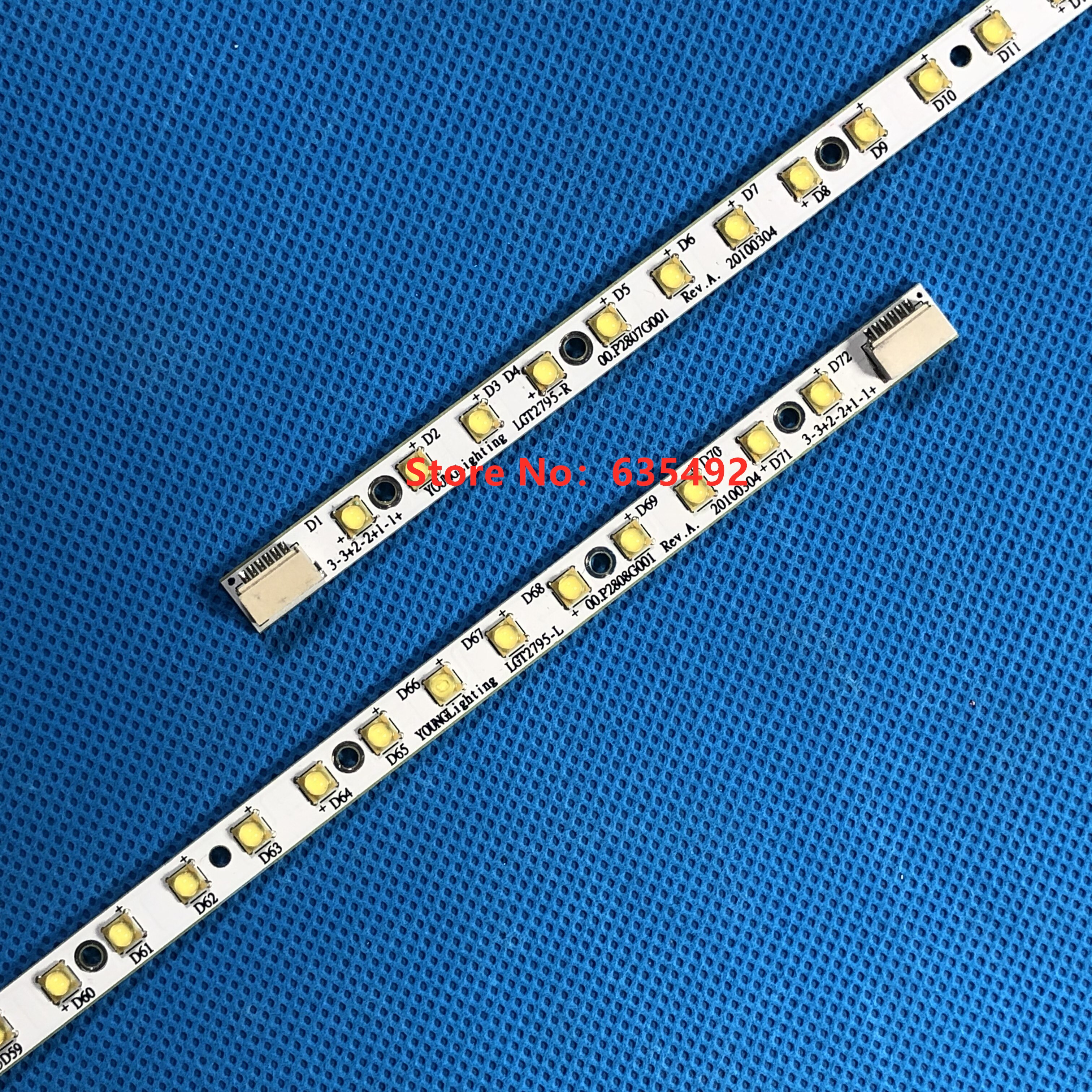 1set= 2 PCS 310mm LED Backlight 36LED For 27inch TV GT2781 GT2795 R L LM270WQ1 SD C2 LM270WQ1 SDA2 00.P2808G00100.P2807G001