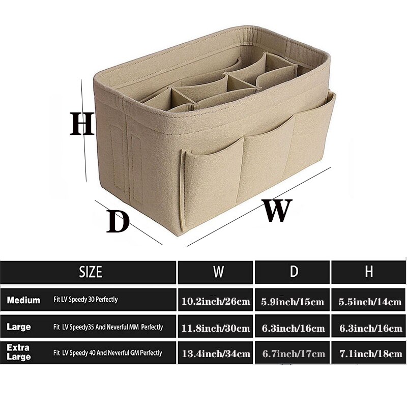 Frauen Filz Tuch Innere Tasche Passt in EinfüGen Handtasche Multi-taschen Kosmetik Taschen Lagerung Und Persönliche Gegenstände Organizer