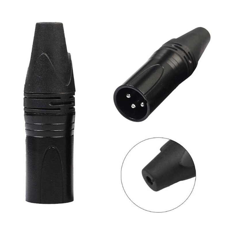 Conector de clavija de serpiente XLR de 3 pines, Conector de enchufe hembra y macho para micrófono, Conector de clavija chapado en oro XLR, 10 Uds.