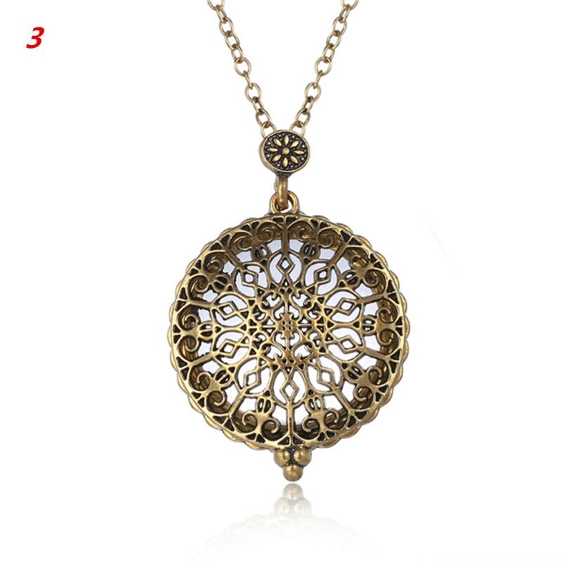 Vintage chaîne loupe collier pendentif grand-mère métal Antique loupe: 3