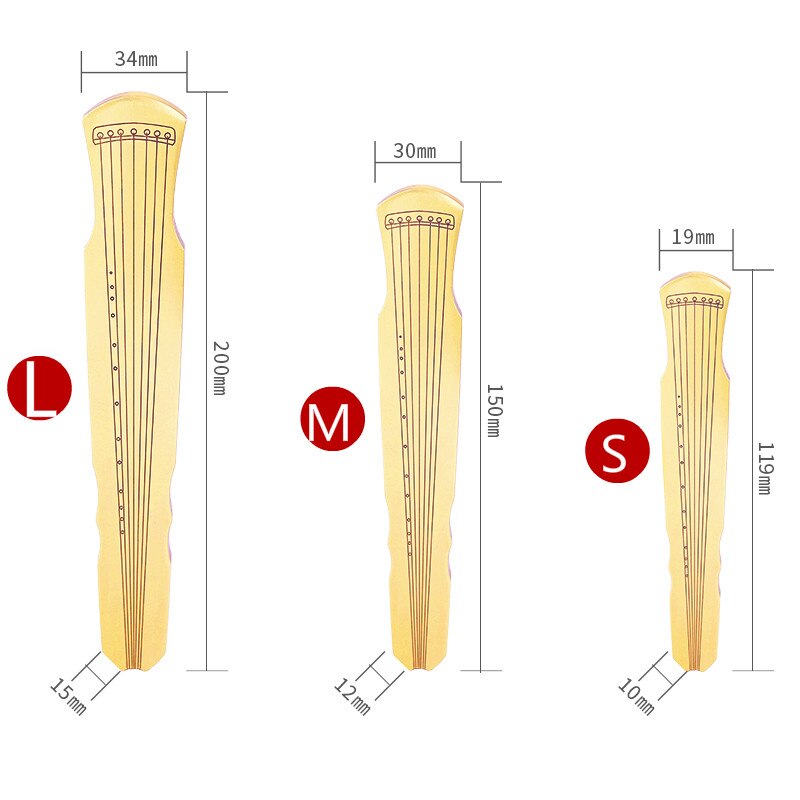Metalen Paperweights Hoge Grade Gesneden Messing Papier Gewicht Guqin Shapped Pisa Papeles Inkt Schilderij Kalligrafie Papier Drukken