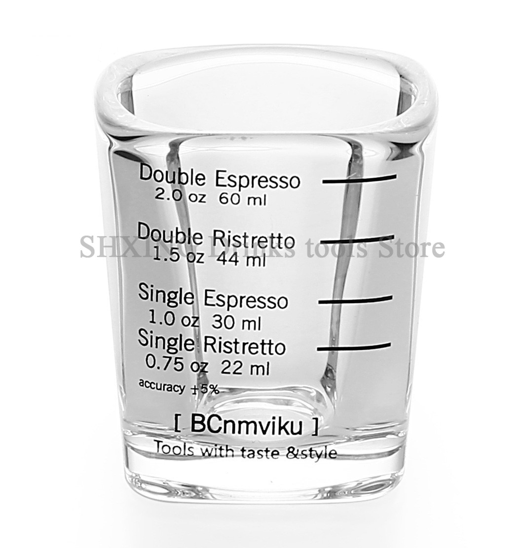 60ml/75ml carré épaissi tasse à café expresso verre once tasse once tasse graduée tasse à mesurer tasse concentrée