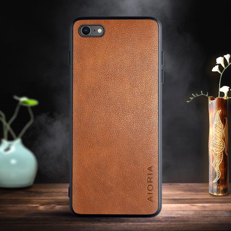 Case Voor Iphone 6 6S Case Met Retro Business Pu Leer , Tpu + Pu 2in1 Materiaal: for iphone 6s / Orange