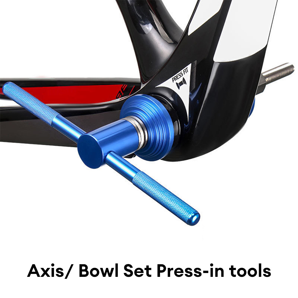 Strumento per la rimozione dell'installazione della serie sterzo della bicicletta Strumento per il movimento centrale della bici Pressa per cuffie MTB Estrattore per cuscinetti per bici da strada Strumenti per biciclette
