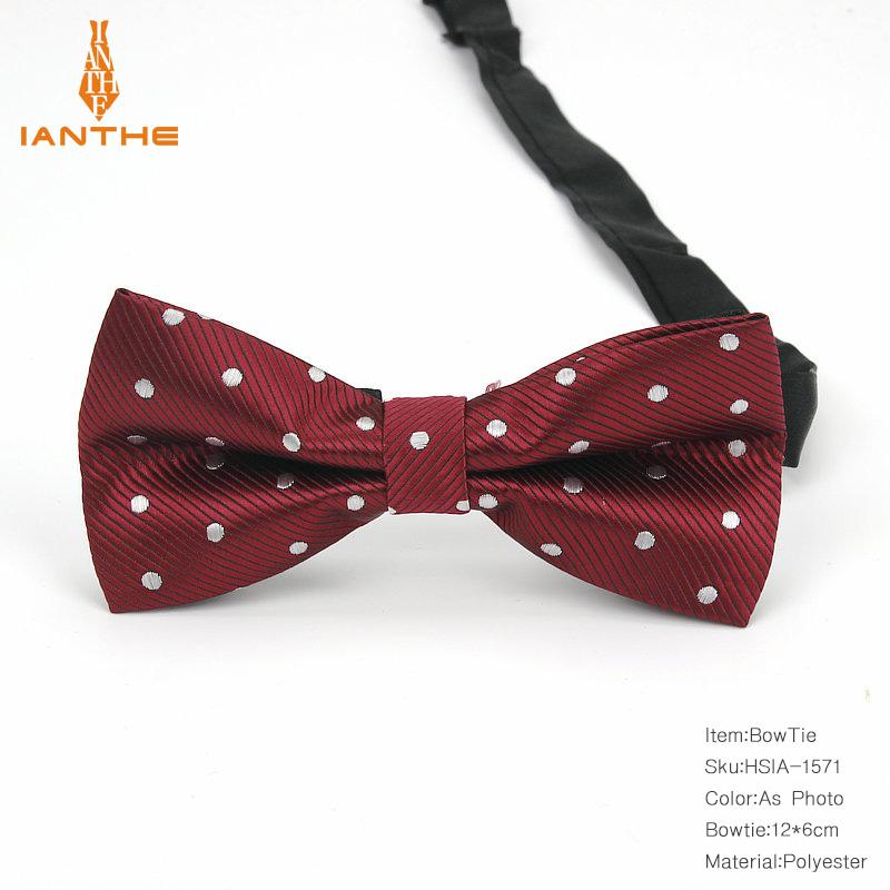 Bowtie mannen formele stropdas jongen mannen business wedding strikje Mannelijke Dress Shirt krawatte legame dot zijde vlinder: IA1571
