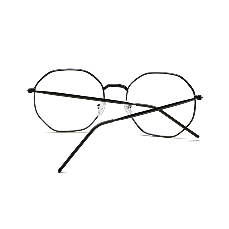 iboode Vintage Metal Irregular Polygon Frame Glasses Women Men Anti Blue Light Eyeglasses Computer Goggle Unisex Eyewear Mirror
