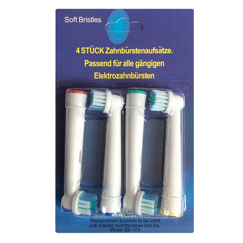 4pcs Electric Toothbrush Heads Replacement SB-17A Soft Brush Accessories