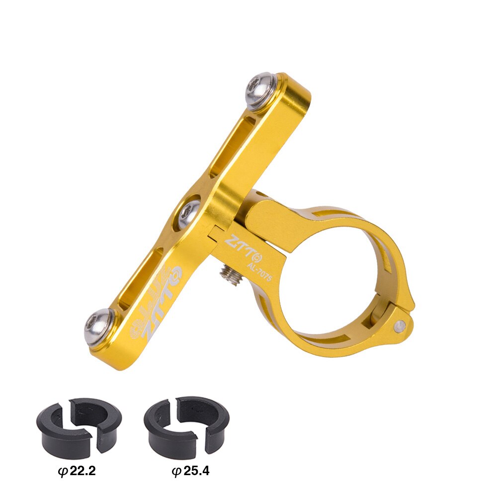 Bike Bicycle Cycling Outdoor Water Bottle Clamp Cage Holder Adapter Support Transition Socket Handlebar Mount: Gold