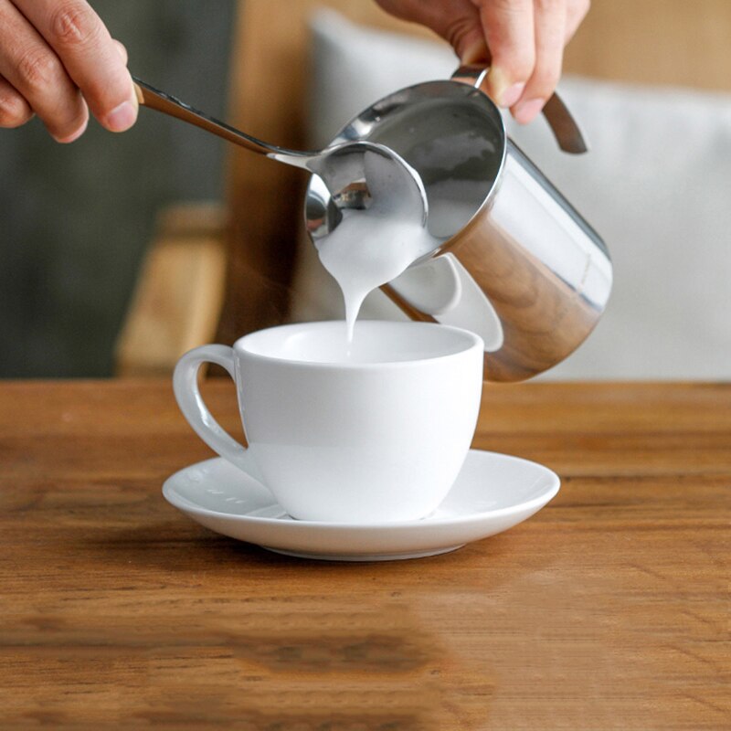 400/600ml Espresso Latte Milk Frother Stainless Steel Double Layers Blender Household Coffee Manual Milk Maker Tool