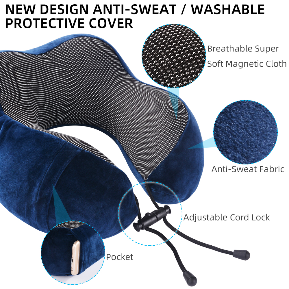 Voyage U forme oreiller cou mémoire mousse oreiller coussin bureau sieste oreillers pour sommeil pour avion voiture vol tête menton Support