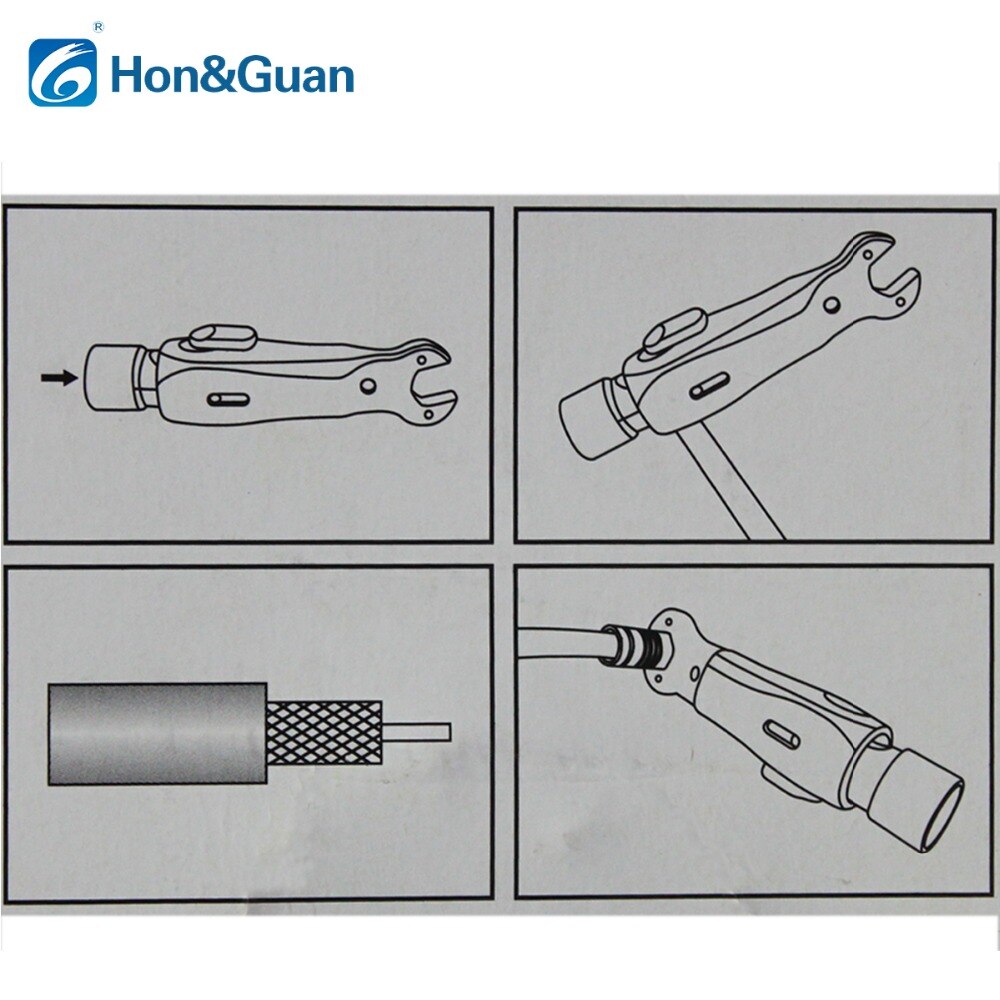 1pc rg59 rg6 kabelstrimleskærer m. værktøj til fjernelse af skruenøgleholdernøgle 11