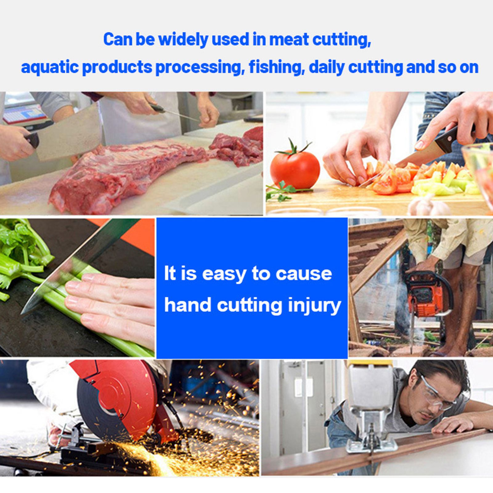 Guantes de acero inoxidable resistentes a puñaladas, seguridad, malla metálica, carnicero, duraderos, 1 par