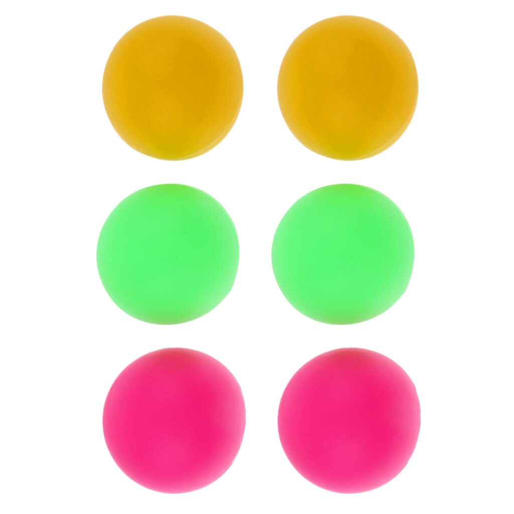 6 stk 36mm bordtennisbolde / club beer pong / assorteret farve kattebolde  - 2 type