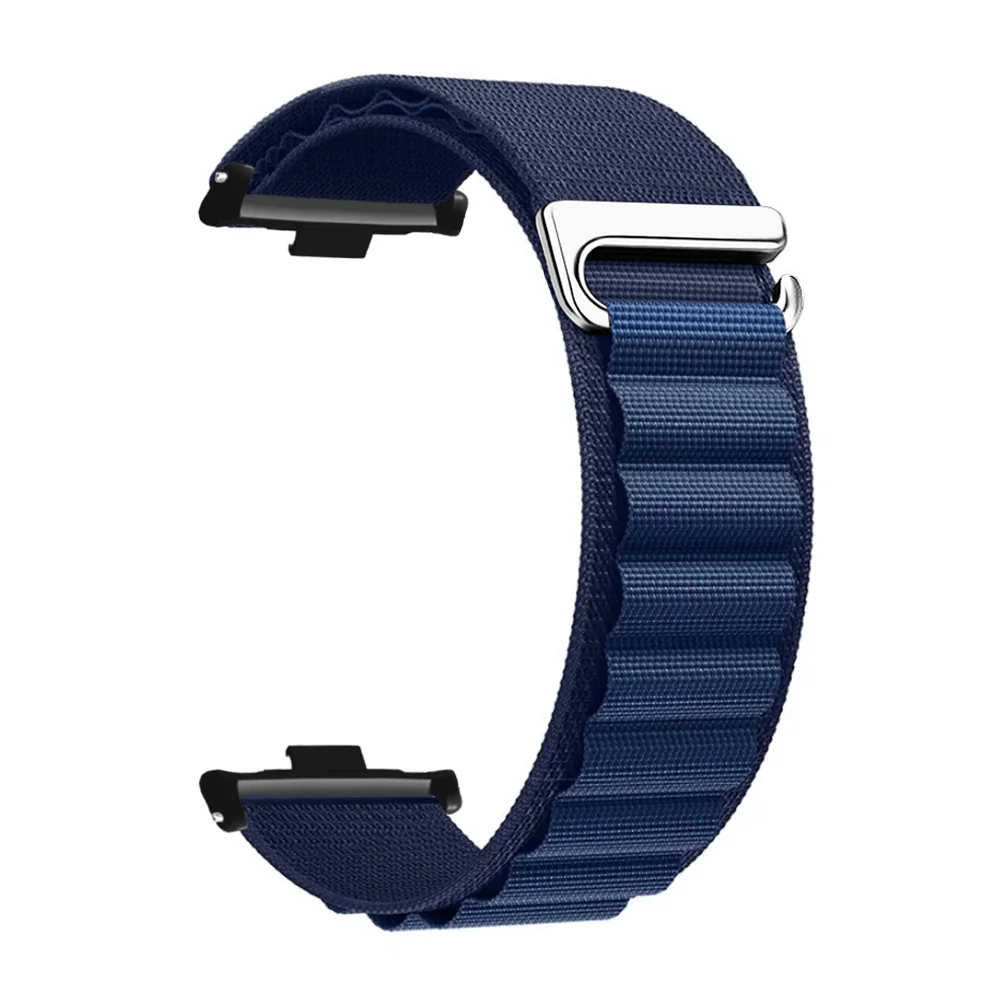 Correa de nailon para reloj inteligente Xiaomi Mi Band 9 Pro/8 Pro, pulsera deportiva para Redmi Watch 5 4, accesorios: L / Medianoche azul