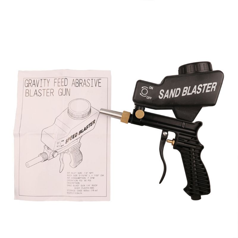 Anti-rust Protection Air Spot Sand Blaster Gravity Feed Sandblasting Handheld