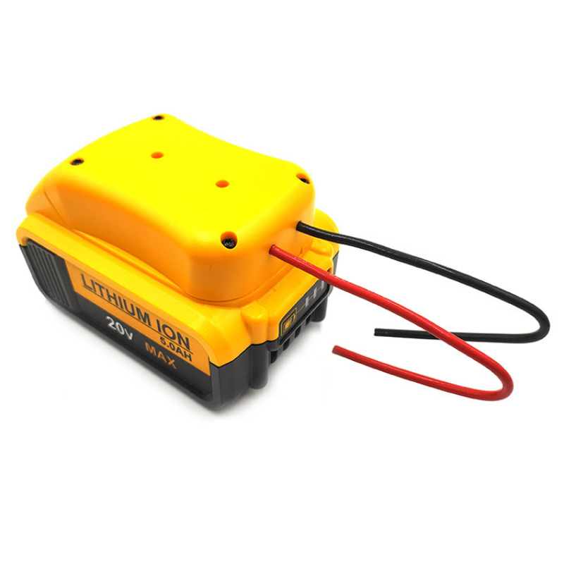 Battery Adapter for Dewalt 18V 20V MAX Battery Dock Holder Power Mount Connector with 12 AWG Home Power Tools Yellow/black
