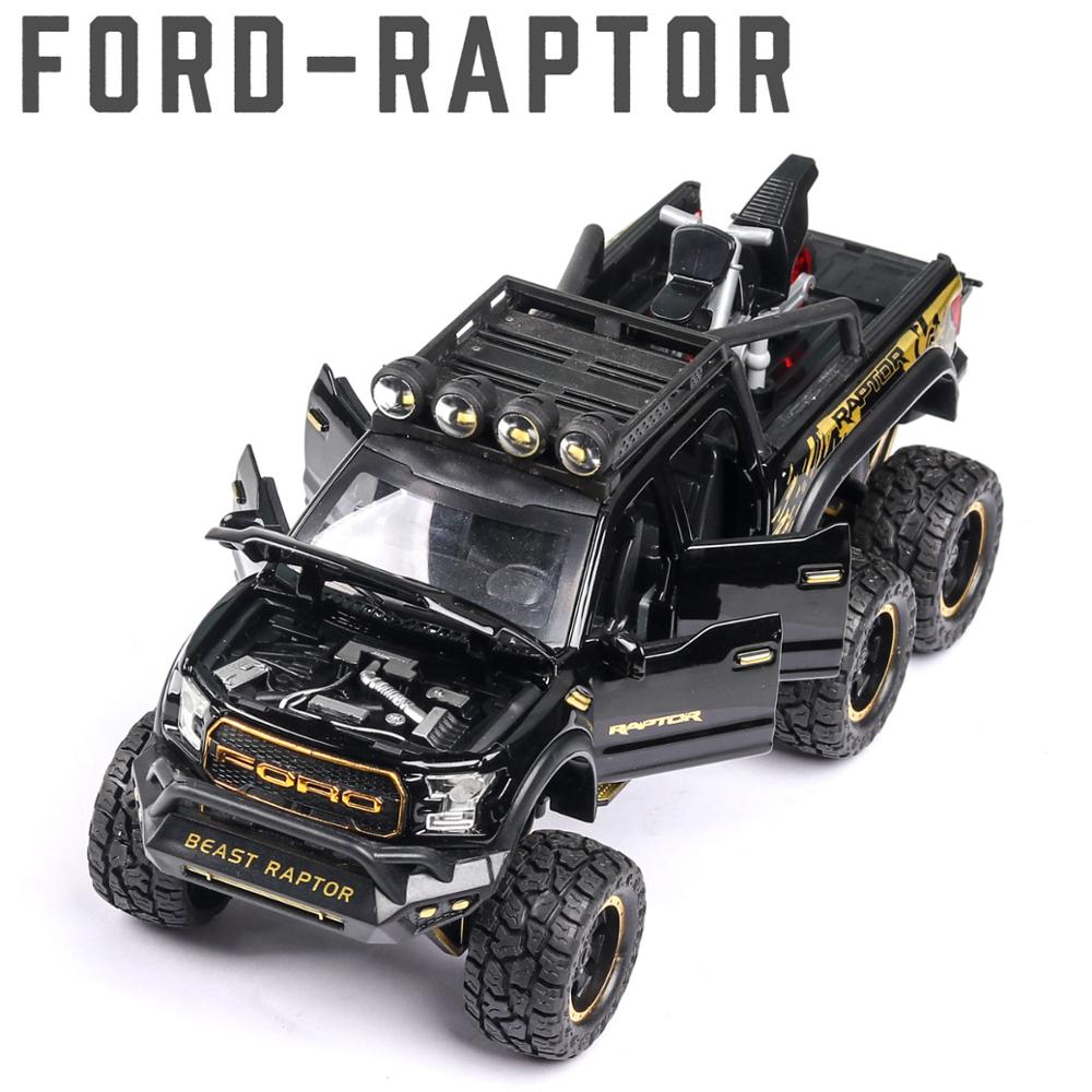 1:24 ford f150 Modello di Auto In Lega Auto Giocattolo Pressofuso Modello di Auto Tirare Indietro Da Collezione Giocattolo dei bambini di Trasporto libero: black